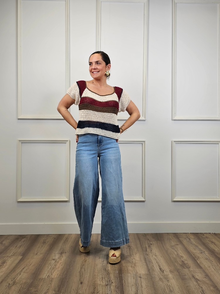 TOP CROCHET RAYAS