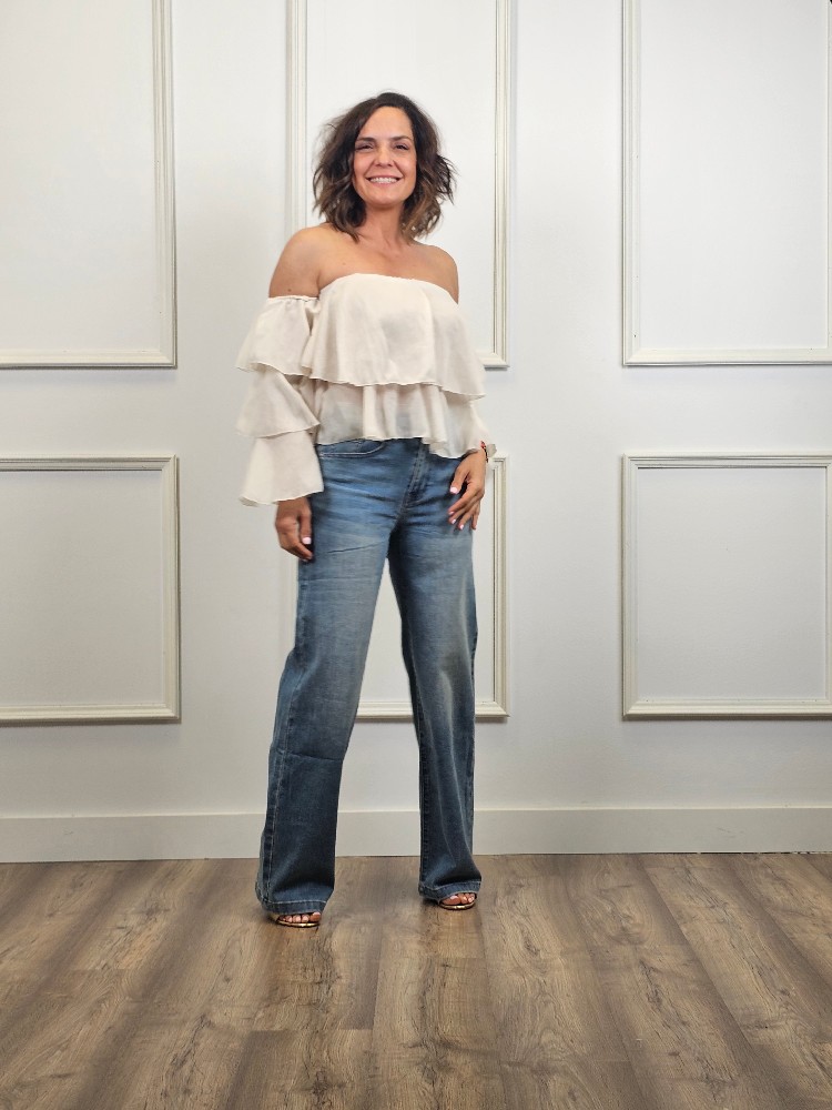BLUSA CROP VOLANTES BLUSA CROP VOLANTES