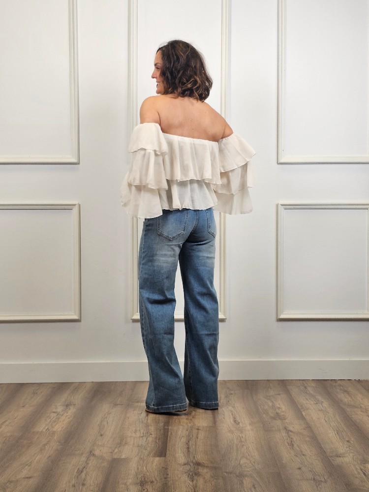 BLUSA CROP VOLANTES BLUSA CROP VOLANTES