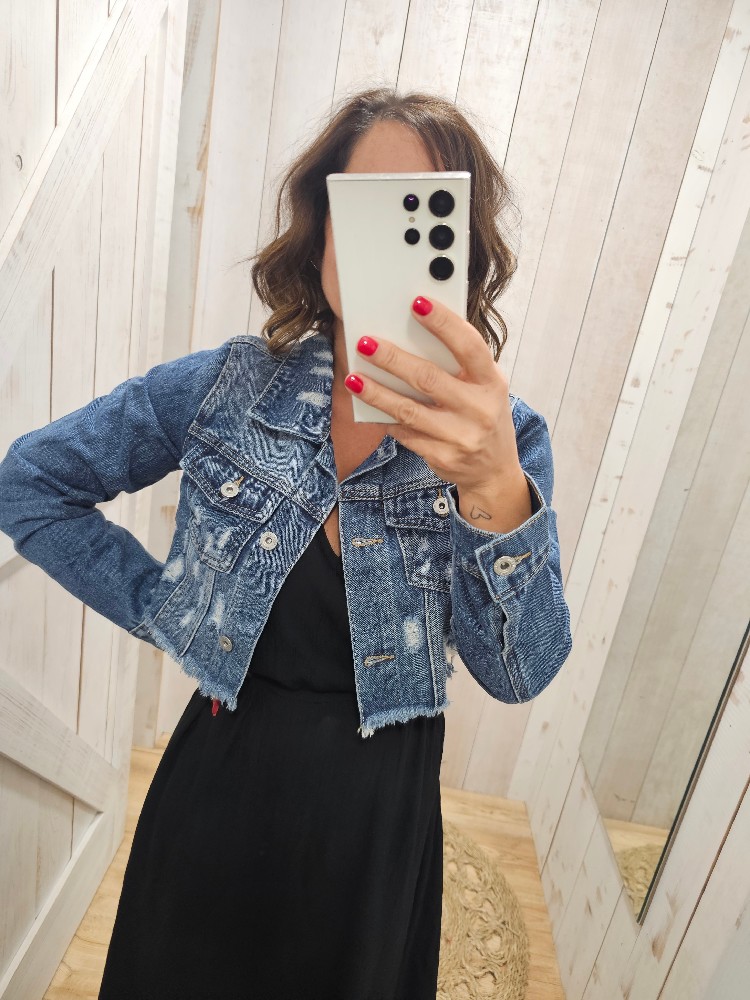 CAZADORA DENIM CROP CAZADORA DENIM CROP