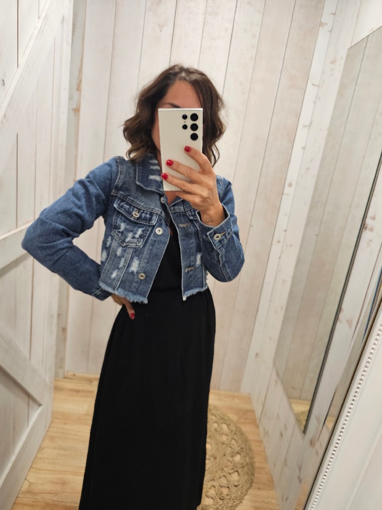 CAZADORA DENIM CROP CAZADORA DENIM CROP