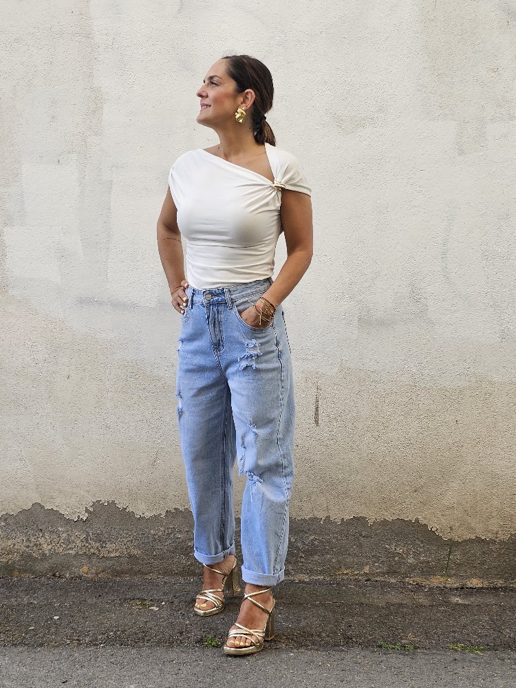 DENIM BOYFRIEND ROTOS DENIM BOYFRIEND ROTOS
