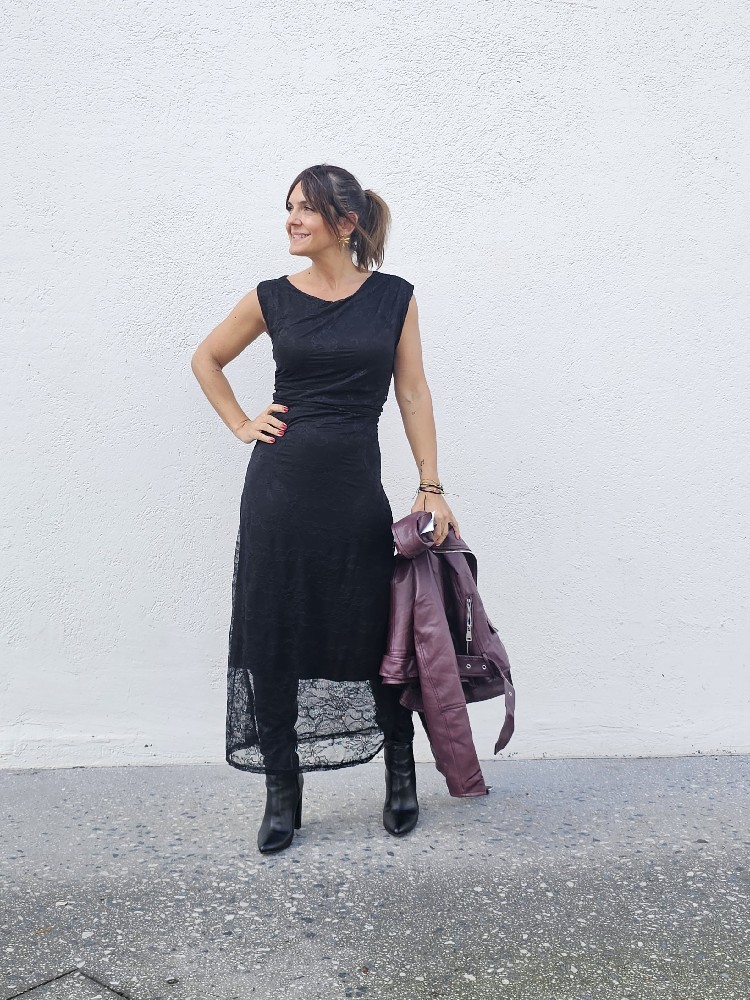 VESTIDO ENCAJE MIDI VESTIDO ENCAJE MIDI