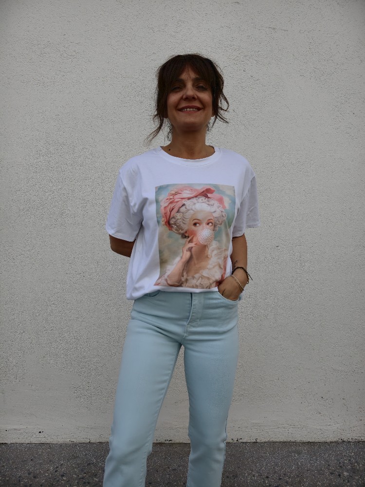 CAMISETA CHICLE STRASS CAMISETA CHICLE STRASS