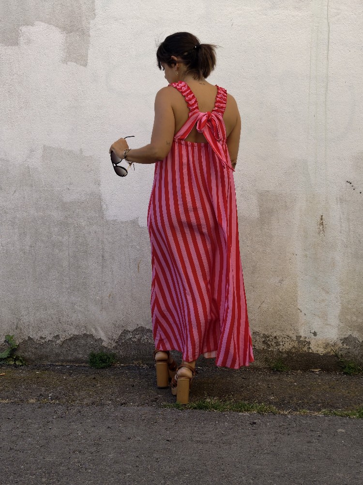 VESTIDO RAYAS LAZO VESTIDO RAYAS LAZO