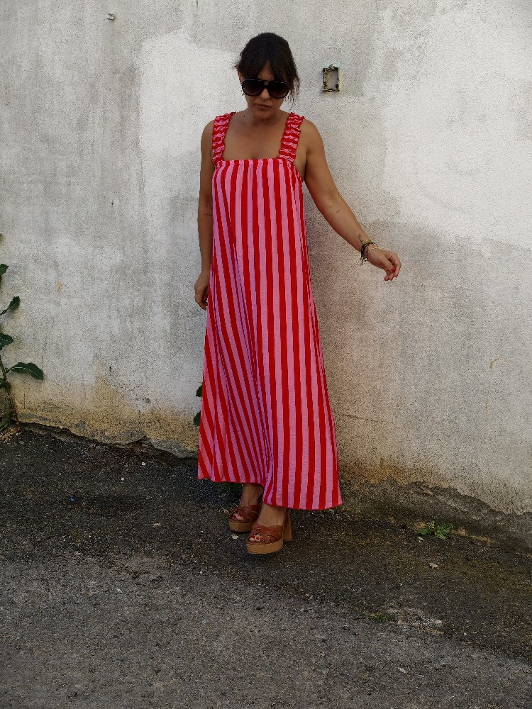 VESTIDO RAYAS LAZO VESTIDO RAYAS LAZO
