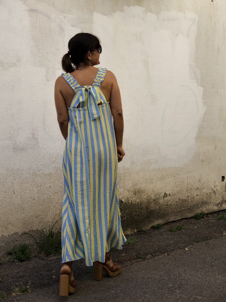 VESTIDO RAYAS LAZO VESTIDO RAYAS LAZO