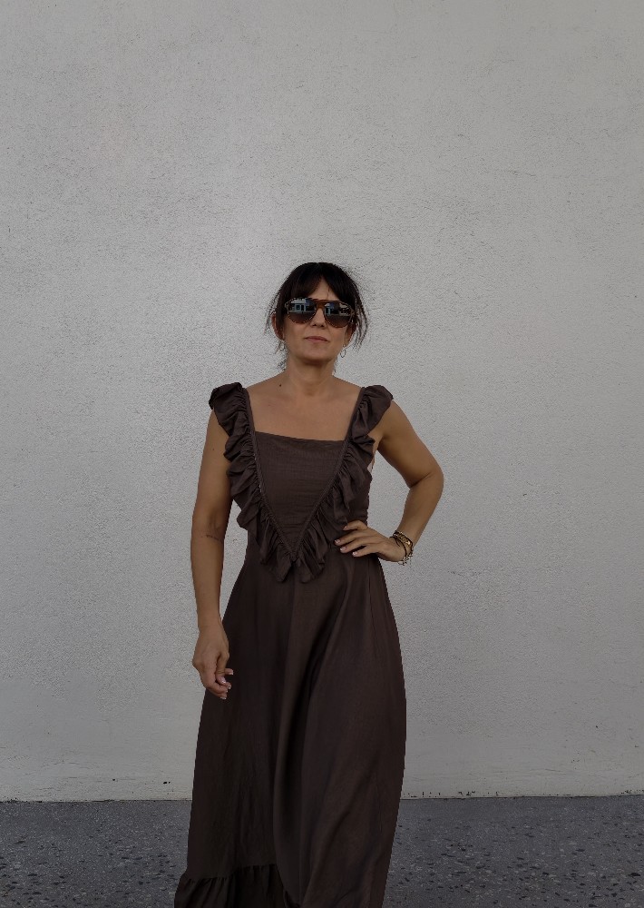 VESTIDO LARGO VOLANTES