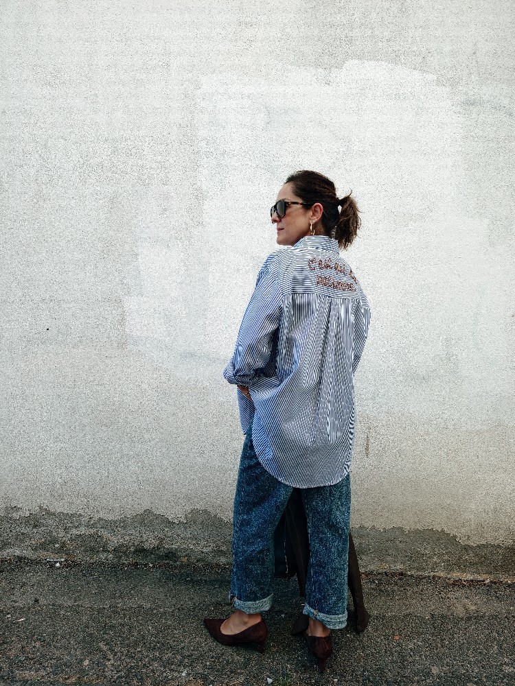 CAMISA RAYAS OVER PATRONNE CAMISA RAYAS OVER PATRONNE