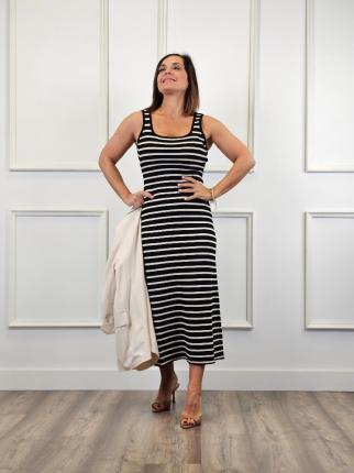 VESTIDO PUNTO RAYAS - Ver os detalles do produto