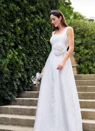 VESTIDO NOVIA JACKARD - Ver los detalles del producto