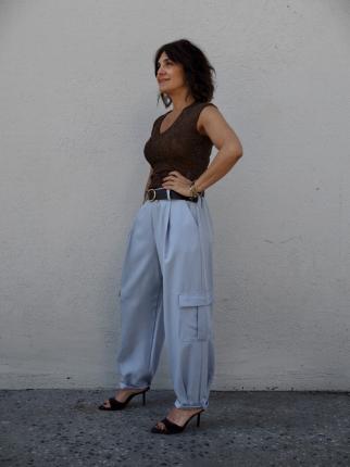 PANTALON CARGO FLUIDO - Ver os detalles do produto