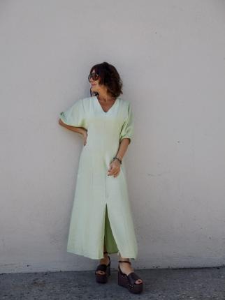 VESTIDO LARGO FLUIDO - Ver os detalles do produto