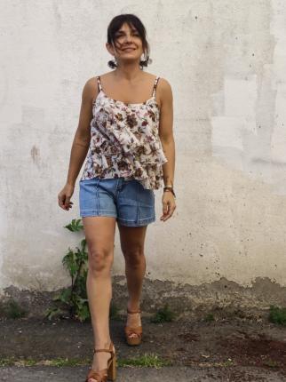 TOP FLORAL VOLANTE - Ver los detalles del producto