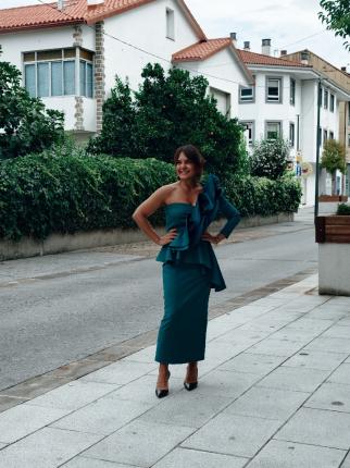 VESTIDO ASIM�TRICO PEPLUM - Ver os detalles do produto